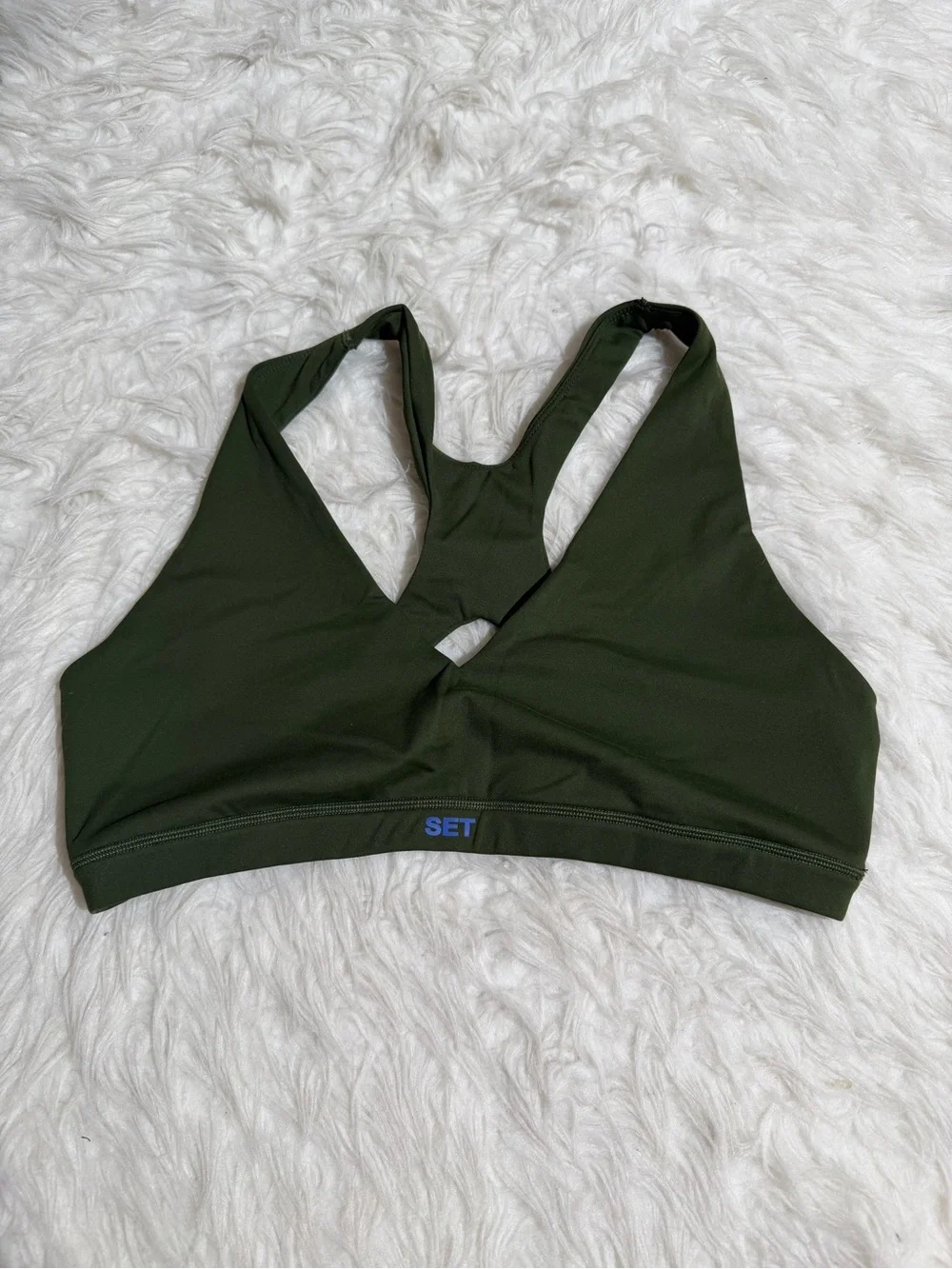 NEW Set Active XL / XXL Matching Set Green Blue Piping Leggings Sports Bra Short